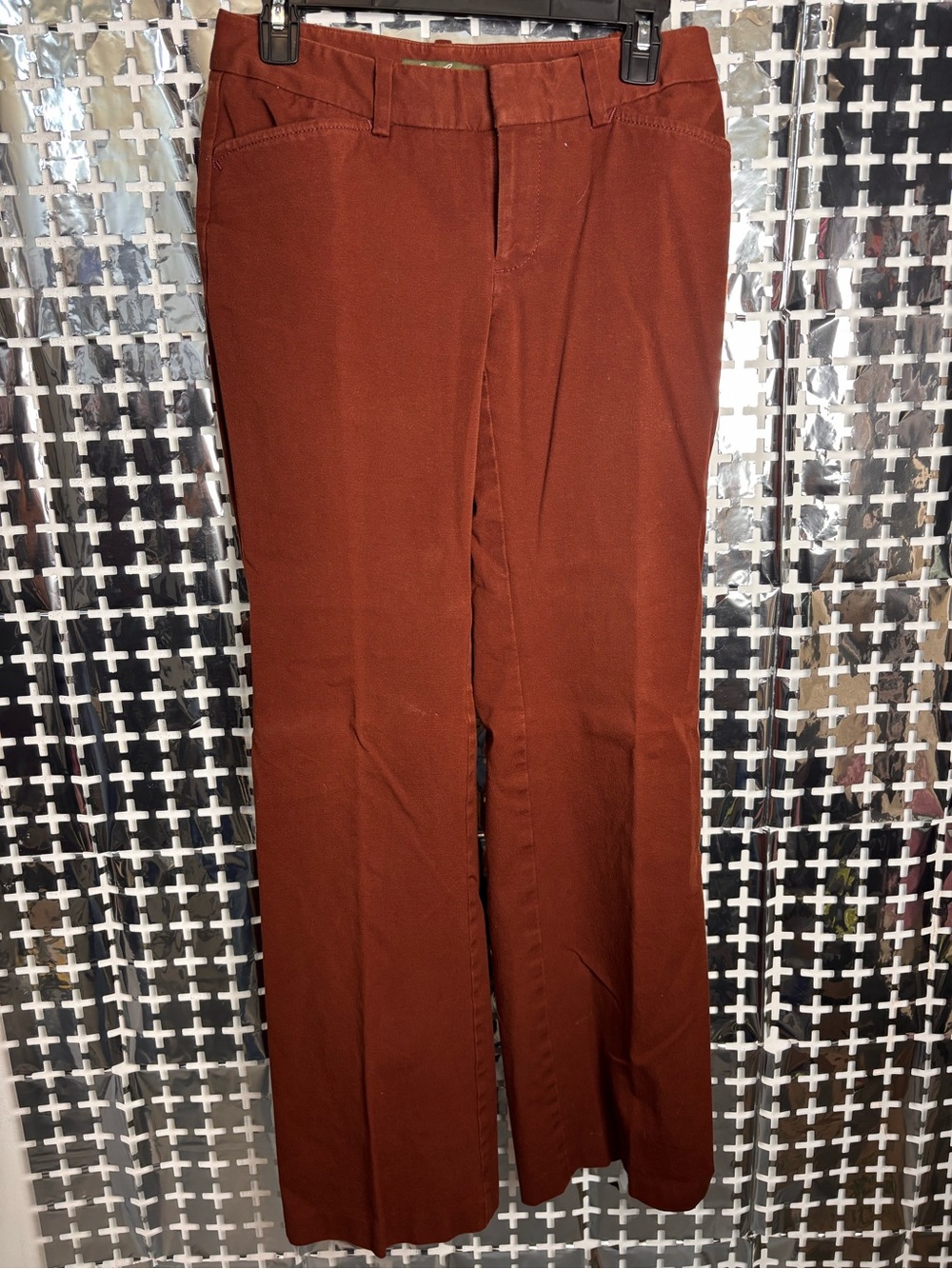 Eddie Bauer Rust Brown Straight-Leg Pants